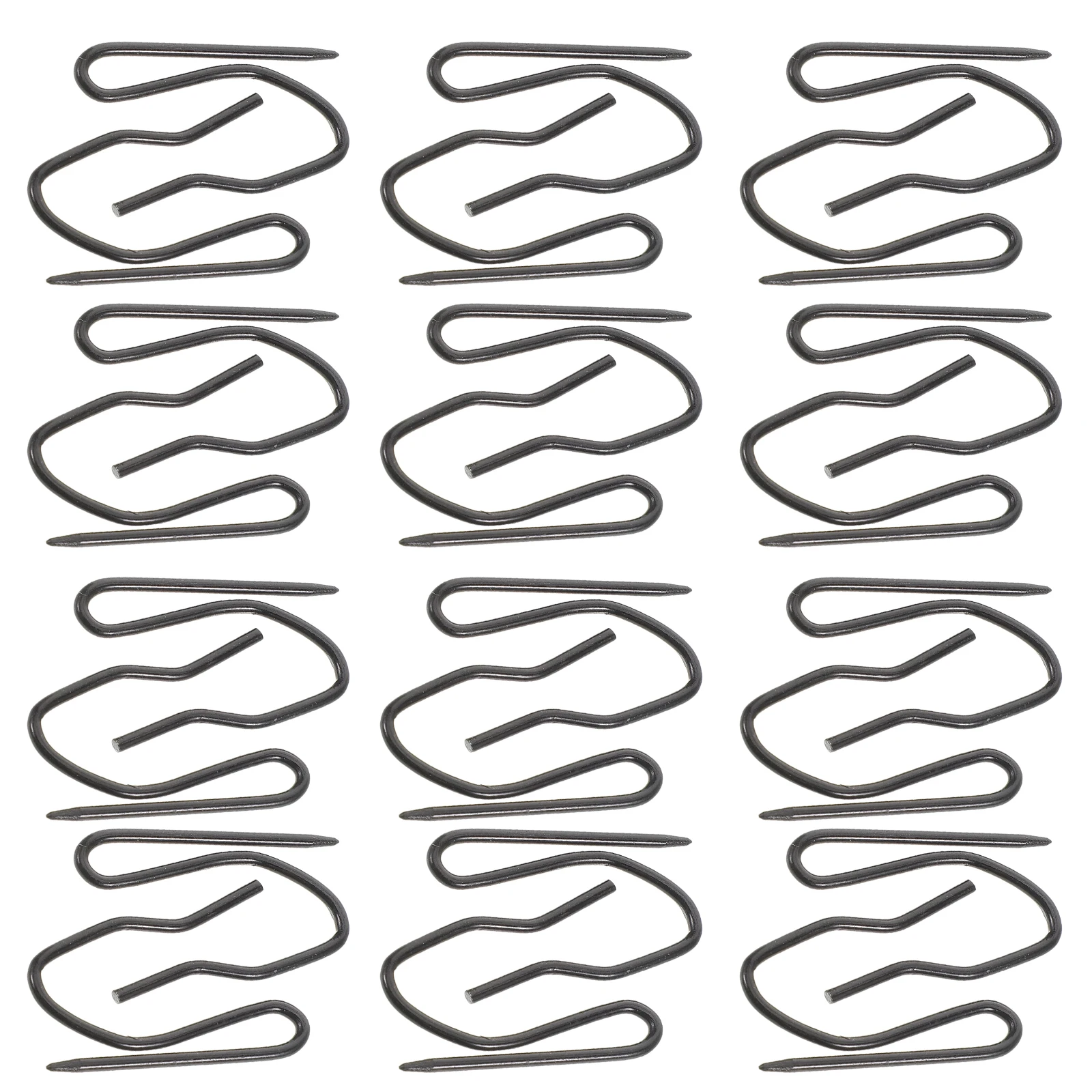 

30pcs Heavy Duty Stainless Steel Curtain S-Shape Drapery Pins Sliding Track Hooks Bathroom Shower Rod Hangers Metal