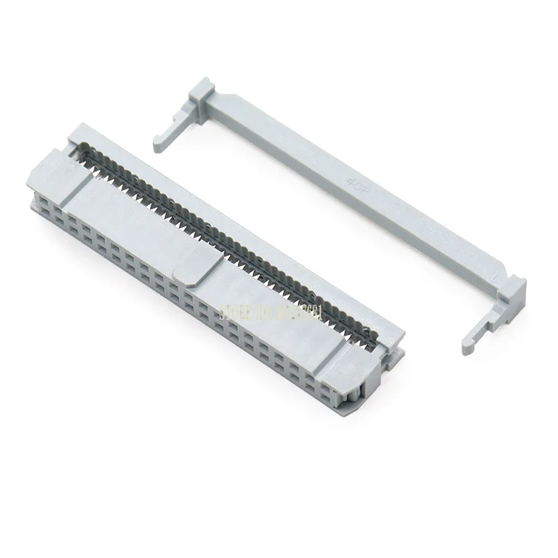 5/10pcs Gray Fc-8/10/14/16/20/30/34/40/50/64 Pin Female Plug Idc Box Header Socket Connector 2.54mm For Computer Down Cable Wire