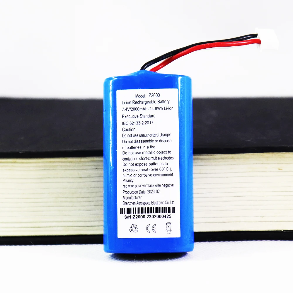 Original Battery Z2000 7.4V 2000mAh Rechargeable Lithium-ion Batteries pack+Tools