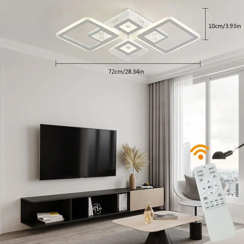 

Simple and Modern LED Ceiling Light - Creative Acrylic Home Hallway Living Room Bedroom Lamp 72*47cm-46w