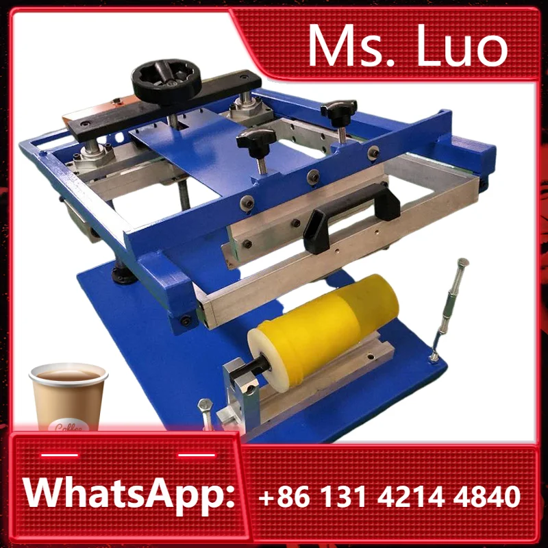 

Ручная трафаретная печатная машина для бумажных стаканчиков и пластиковых бутылок - круглый изогнутый цилиндр для дома, рукоделия, художественного ремесла