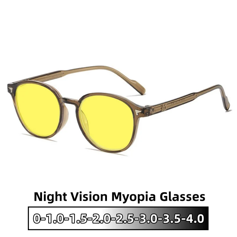Anti-blue Night Vision Myopia Glasses Unisex Computer Protective Yellow Ultra Light Fashion Full Frame Multifunctional Eyewear