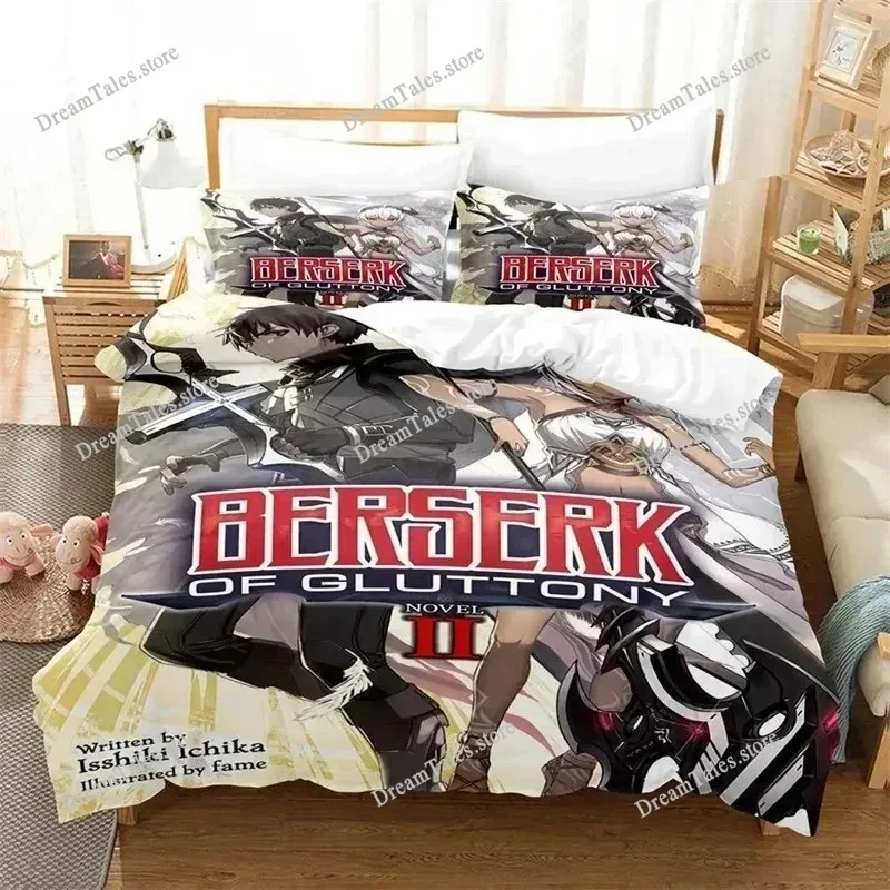 3D Printed Anime Berserk Bedding Set Boys Girls Twin Queen Size Duvet Cover Pillowcase Bed Kids Adult Home Textileextile