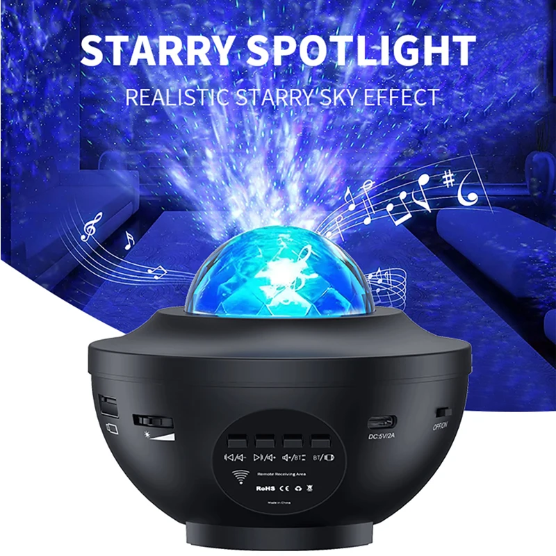 Smartldea Starry Projector light Night Galaxy Light  build in BT Music Speaker Sky Light for Bedroom Nebula Decoration kids gift