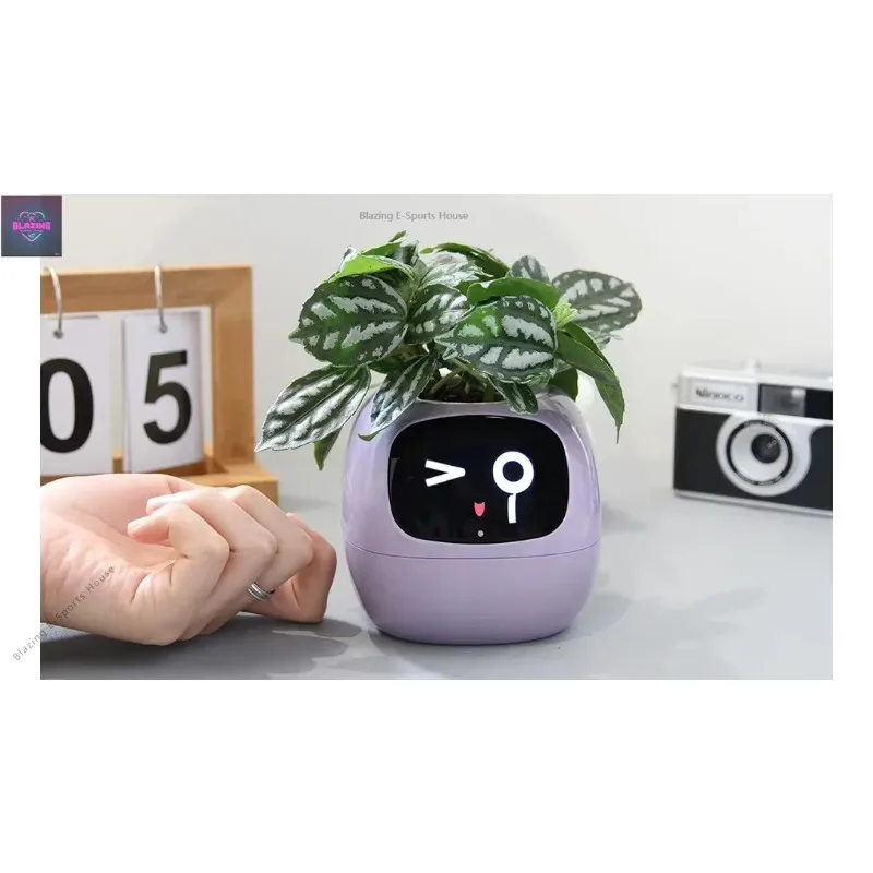 IVY Smart Small Flower Pot Emotional Green Plant Ornament Potted Plant Robot Creative Birthday Gift Muse Festival Gift