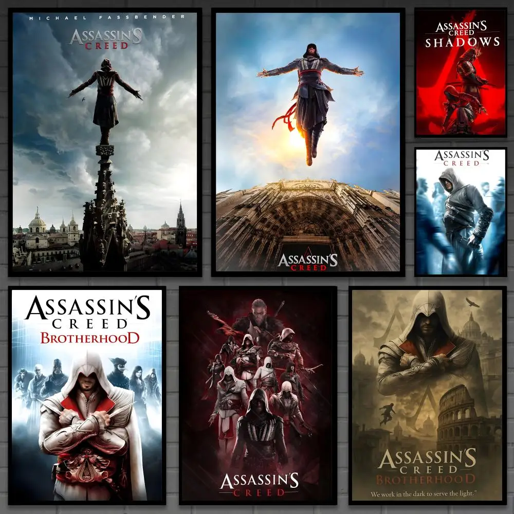 Assassinss Creeds Classic Movie Poster Versatile HD Waterproof Wall Art Self-Adhesive Decor For Any Space Ideal Gift