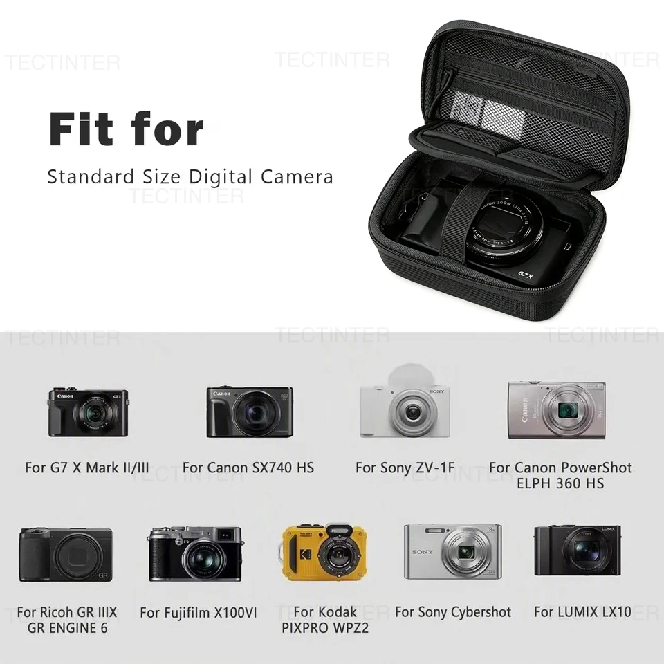 For Canon G7X Mark III Mark II Camera Bag Case For Sony Cybershot PowerShot SX740 Shockproof Hard Shell Protective Carrying Box