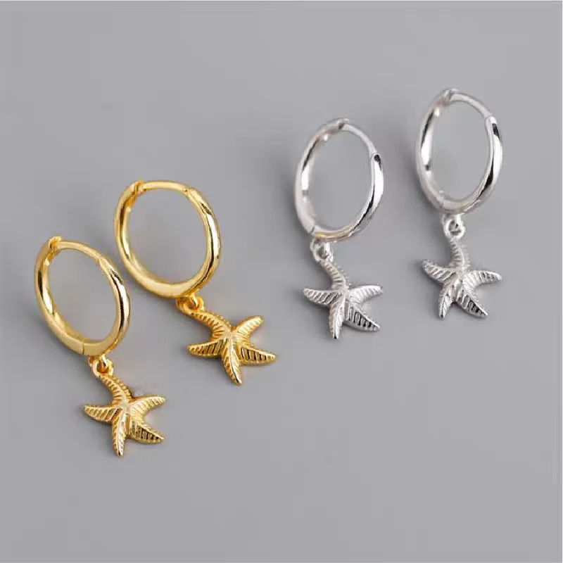 2026 New Style Fashionable Silver Starfish Earrings Exquisite Individualistic Design Small Scale High End Earrings for Women