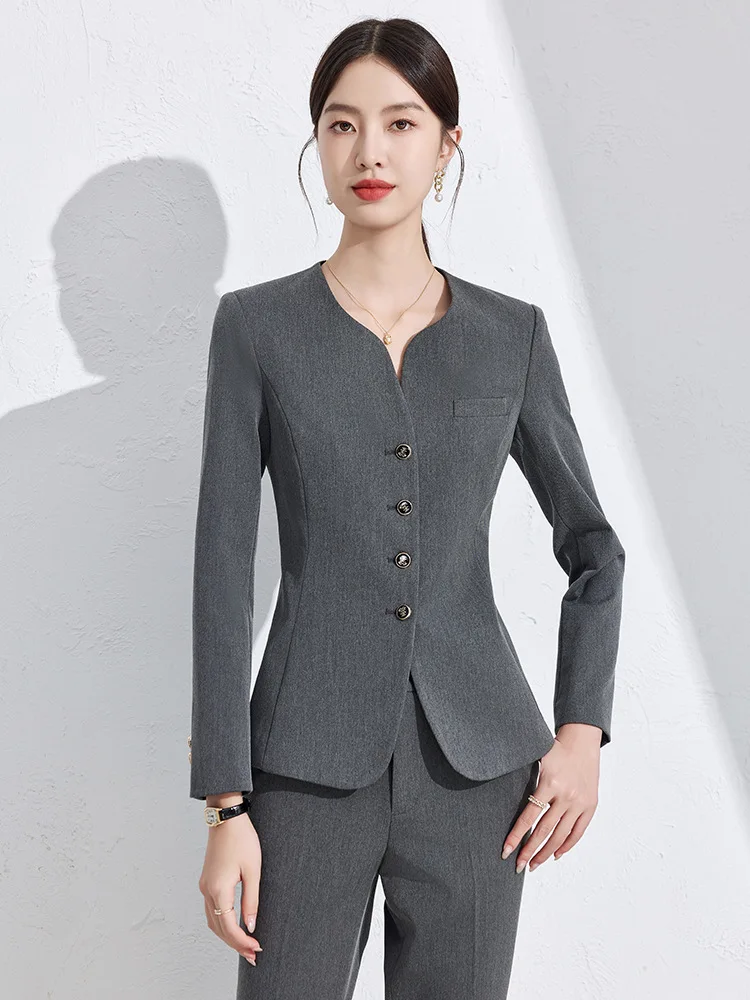 Women's Autumn Business Suit2025New slim-fit elegant workwear for jewelry store and hotel receptionists