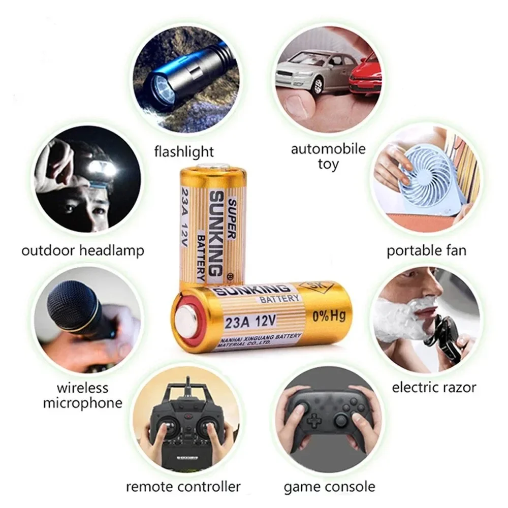 A23 23A 12V Alkaline Battery 23GA A23S E23A EL12 MN21 V23GA GP23A MS21 LRV08 For Doorbell Remote Control Electric Toy