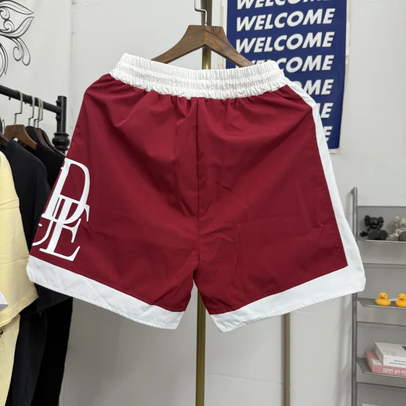 

Summer New Color Blo Large Logo Print Me ort Pants Men Women Street Loose Casual Five-Point Trendy Straight Leg Trousers