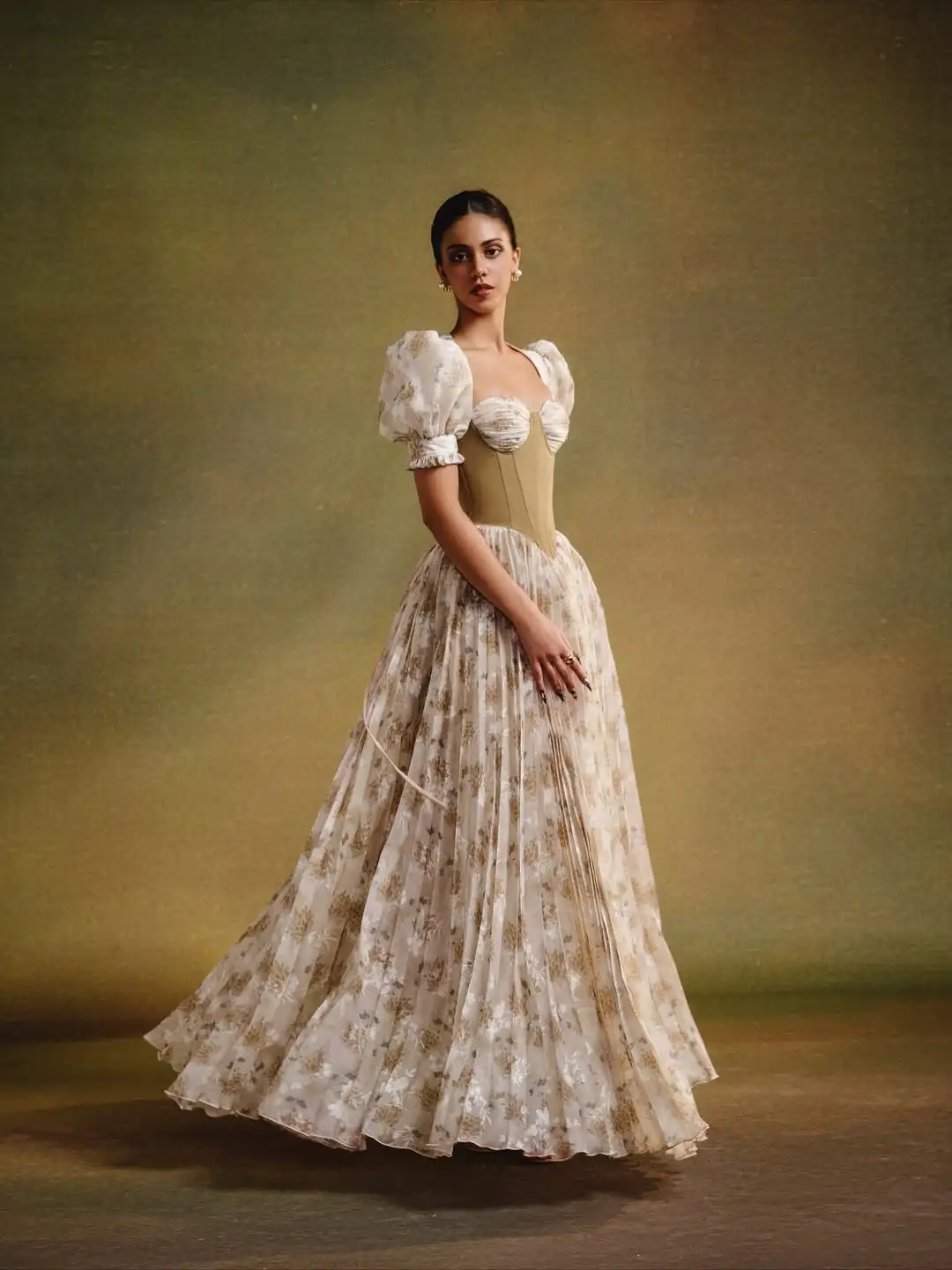 تصميم جديد أنيق على شكل قلب مشد هيكل السمكة فستان سهرة على شكل حرف A فريد من نوعه مطوي ثنيات للحفلات الراقصة الرسمية