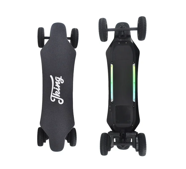 Planche à roulettes électrique pour adultes, planche à roulettes tout-terrain, longboard, 800W, moteur 40km, 4x4