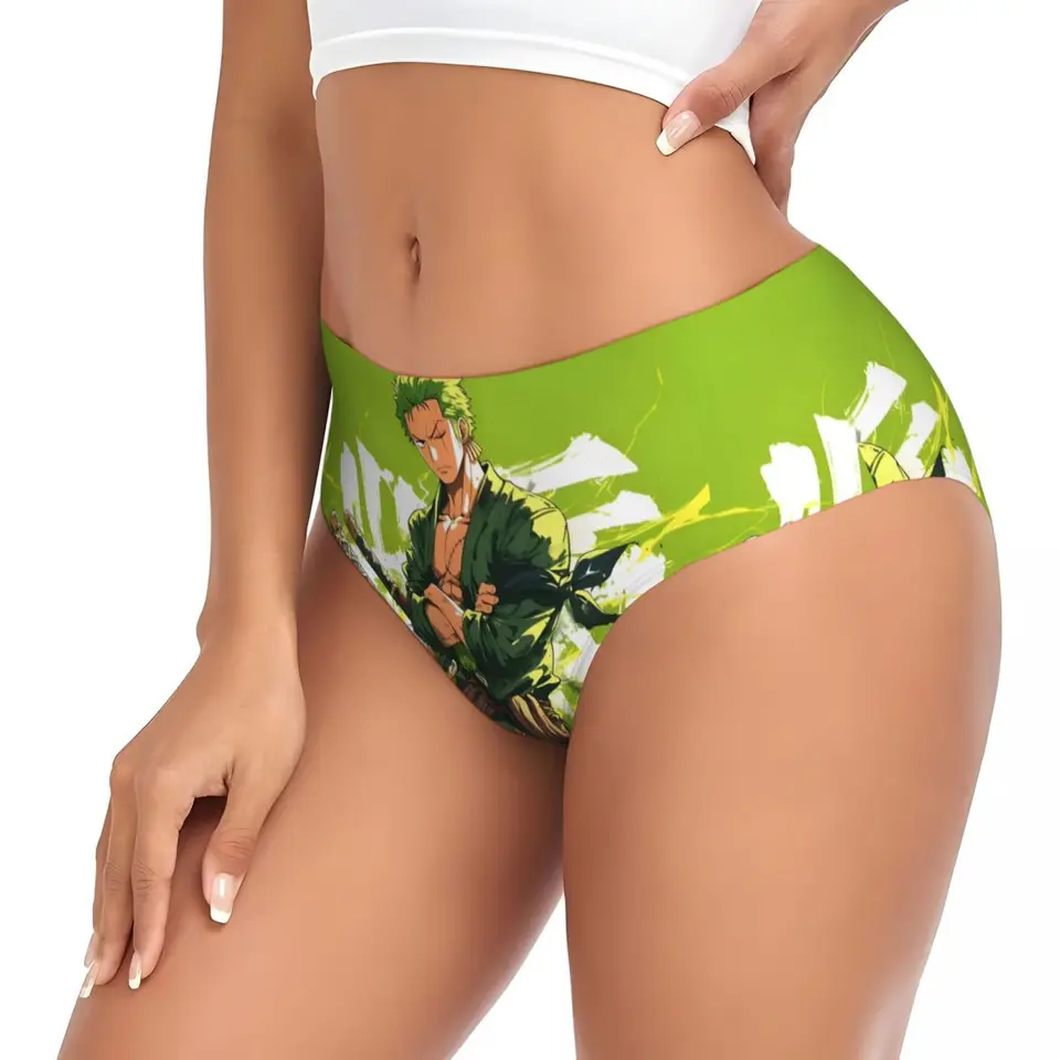Custom One P-Pieces Zoro Cartoon Briefs Underwear Womens
