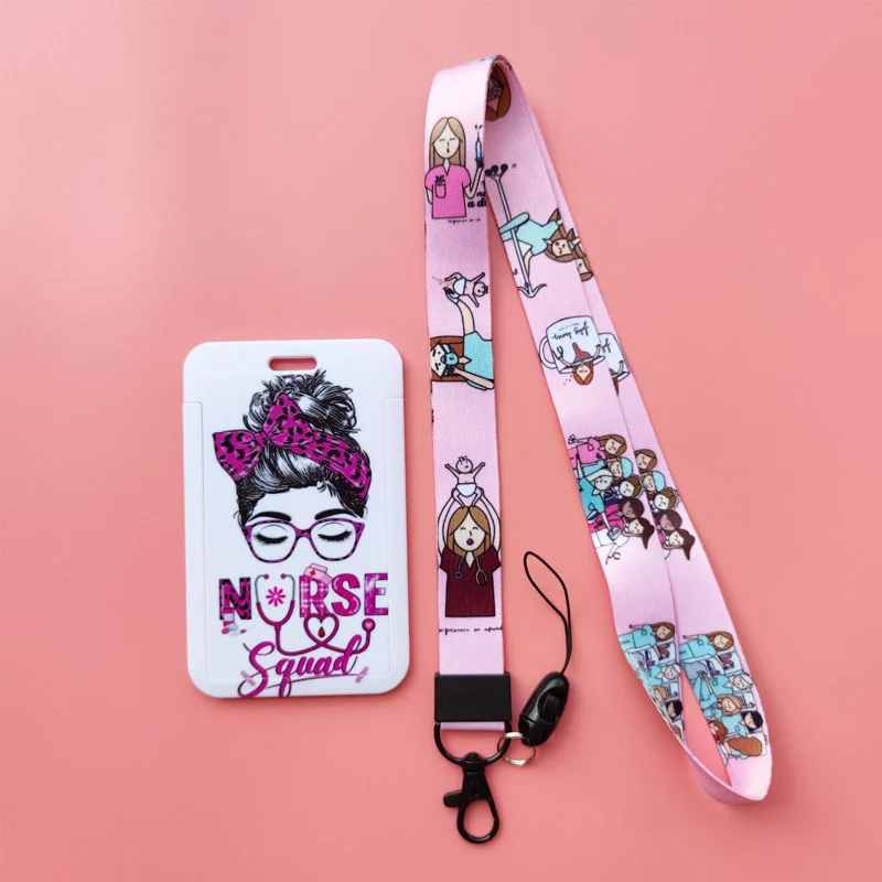 Arzt, Krankenschwester, Damen-Lanyards, Ausweishalter, Krankenhaus-Ausweishalter, zum Aufhängen, Seil, Lanyard, amüsantes Kartenetui, Mädchen, einziehbarer Clip – Detail 29