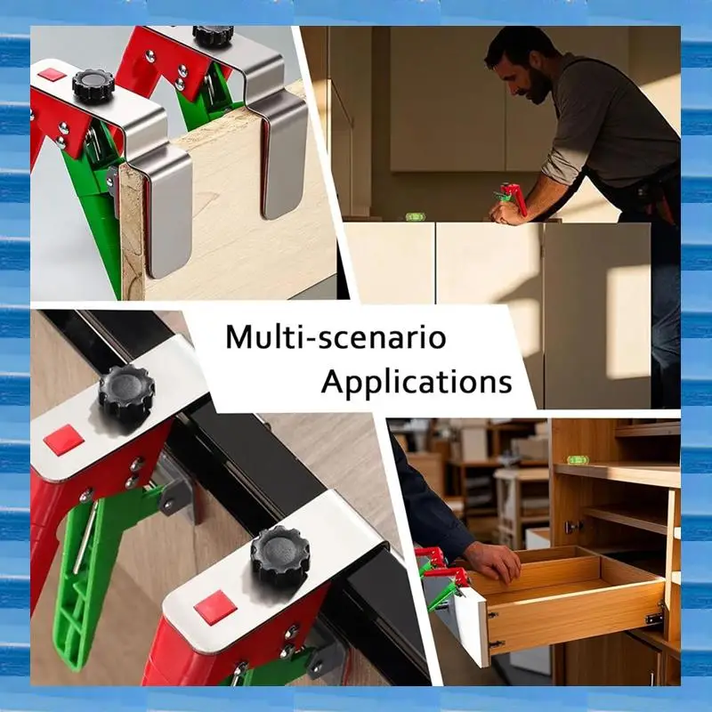 

AT53 2 Pack Drawer Front Installation Clamps, Cabinet Clamps For Installing Cabinets, Adjustable Drawer Fixing Clamp