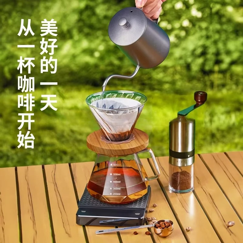 a8 Outdoor Camping Portable Hand Grinding Coffee Set Hand Grinding Coffee Set Storage Box