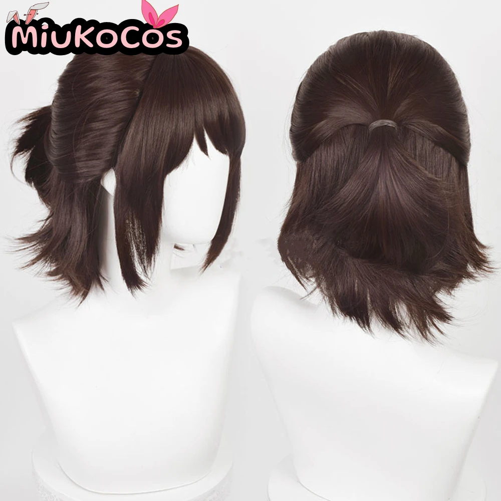 EN STOCK Hange Zoe Cosplay peluca MiukoCosplay Anime ataque a los Titanes Cosplay pelo de Color marrón