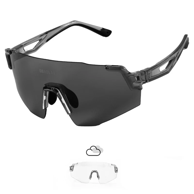 Okulary rowerowe fotochromowe z ochroną UV i zmianą koloru, sportowe okulary do biegania, na rower szosowy, dla kobiet i mężczyzn.
