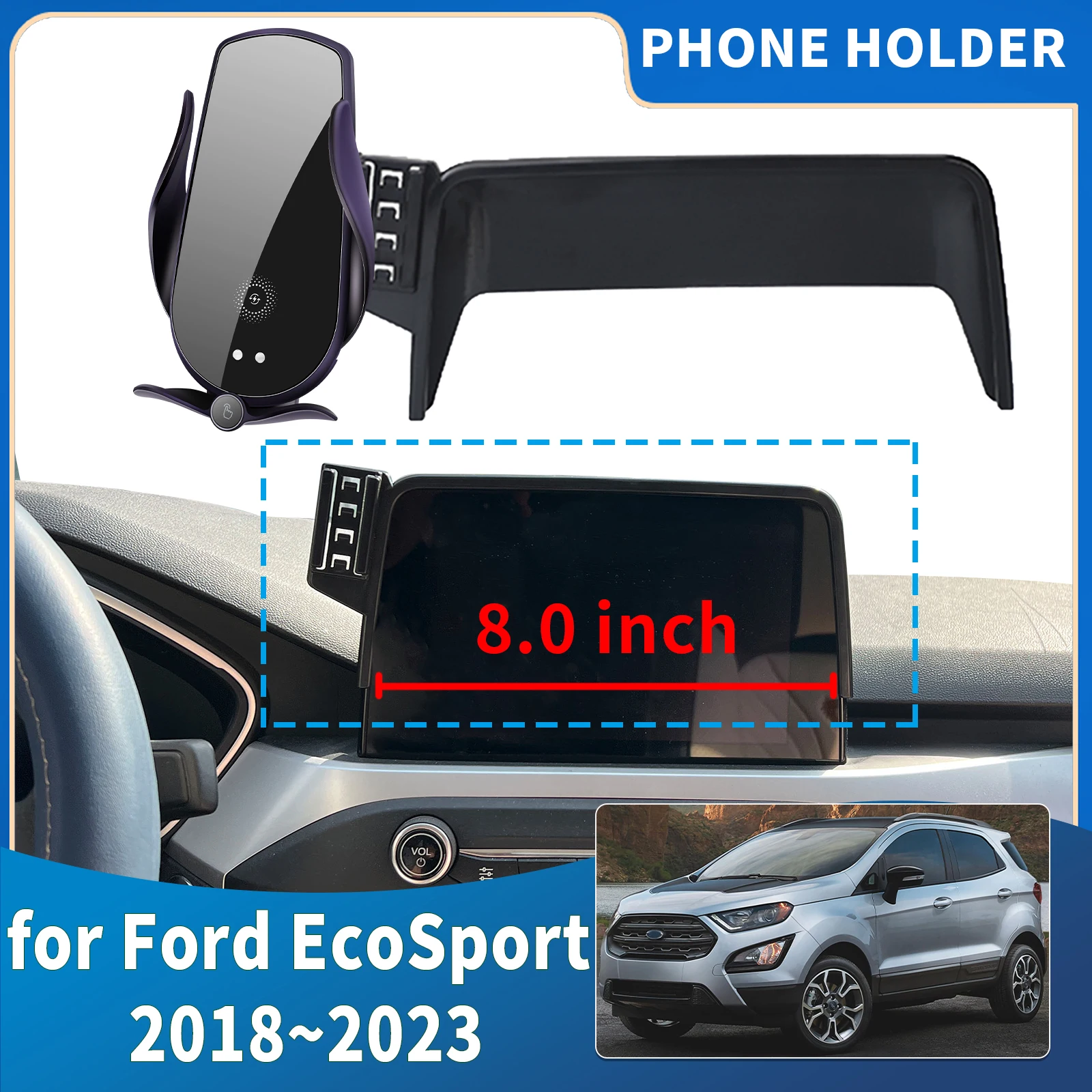 

fit for Ford EcoSport 2018 2019-2023 (8in) Integrated Screen Mount Phone Holder Mount Car accessoires