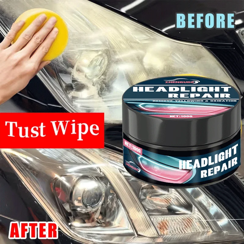 universal headlight repair kit-car headlight polishing paste-remove oxidation, restore clarity, easy to use, no need to polish