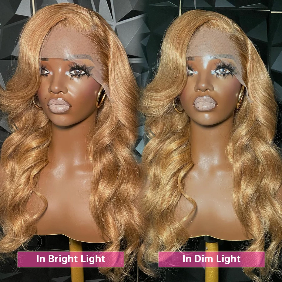 Honey Blonde 27 613 Lace Frontal Wig Vietnamese 13x6 Transparent Lace Front Wig 30 40 Inches Body Wave Human Hair Wigs For Women