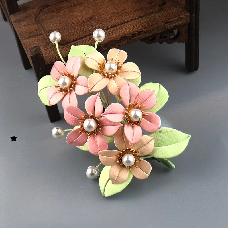 オリジナル手作り織物花素材キット漢服ヘアアクセサリーDIY Crt Workop Neighbors Little Piano Youth Sle