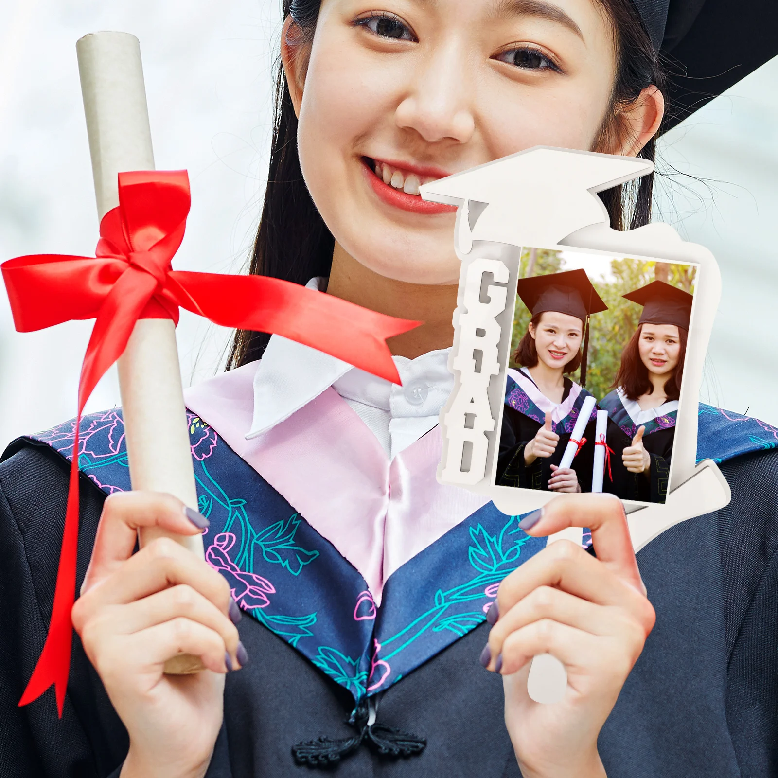 

Graduation Cap Picture Frame H Fan Blanks Bulk Sublimation Blank Picture Frame Photo DIY Graduation Hat Fans Appliance Parts