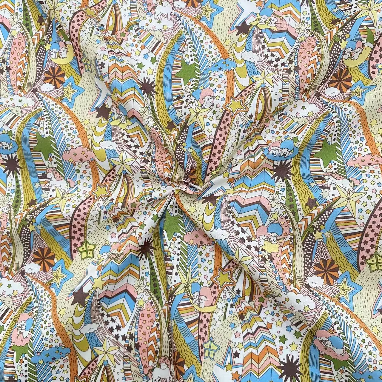 

Thickened American Long Staple Cotton 80 Stems Starry Domestic Pure Cotton Soft Thin Printed Fabric Material