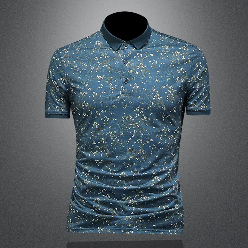 

Мужская футболка Slim Fit с коротким рукавом и принтом, модная брендовая летняя влагоотводящая классическая модель