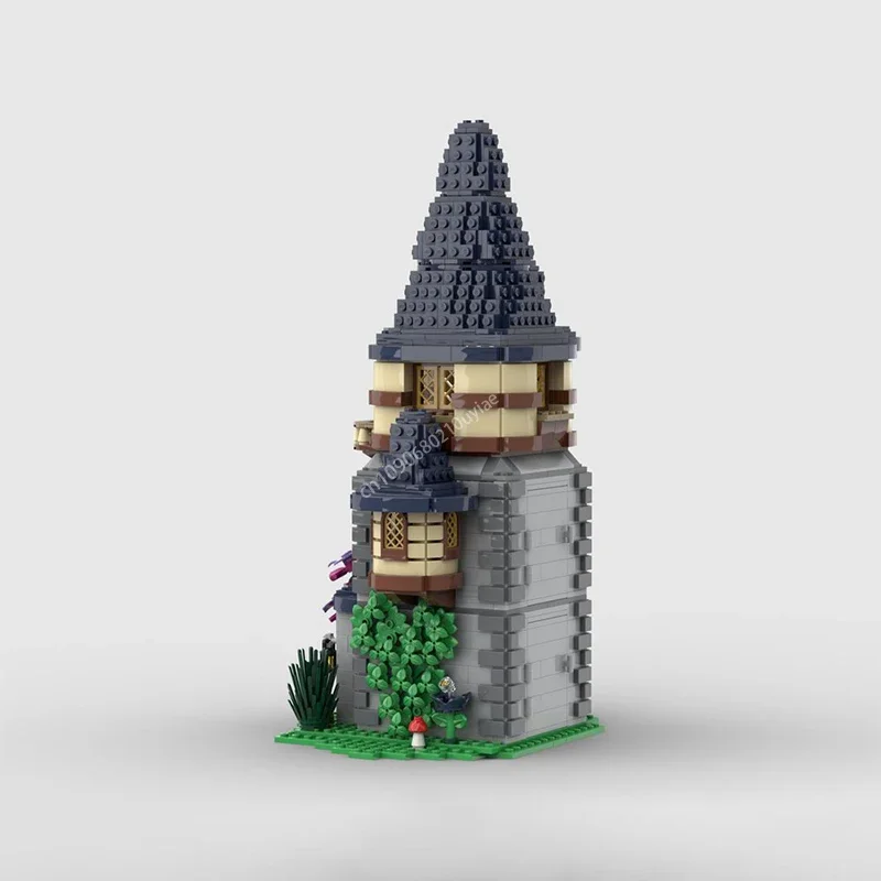 1424pcs Moc Tovenaarstoren Middeleeuws Modulair Kasteel Bouwstenen Diy Creatieve Assemblage Educatieve Bakstenen Speelgoed Aanwezig