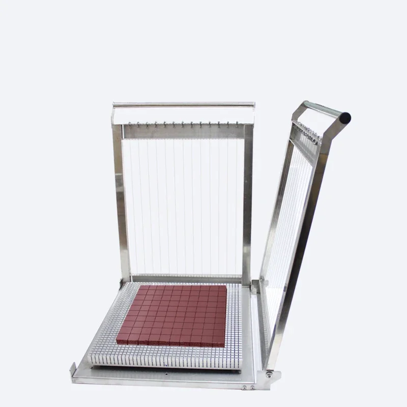 Double Arm Manual Raw Chocolate Cutting Machine Slicer Stainless Steel Bar Cutter Dessert Candy Multi-size Cutting 300*300mm