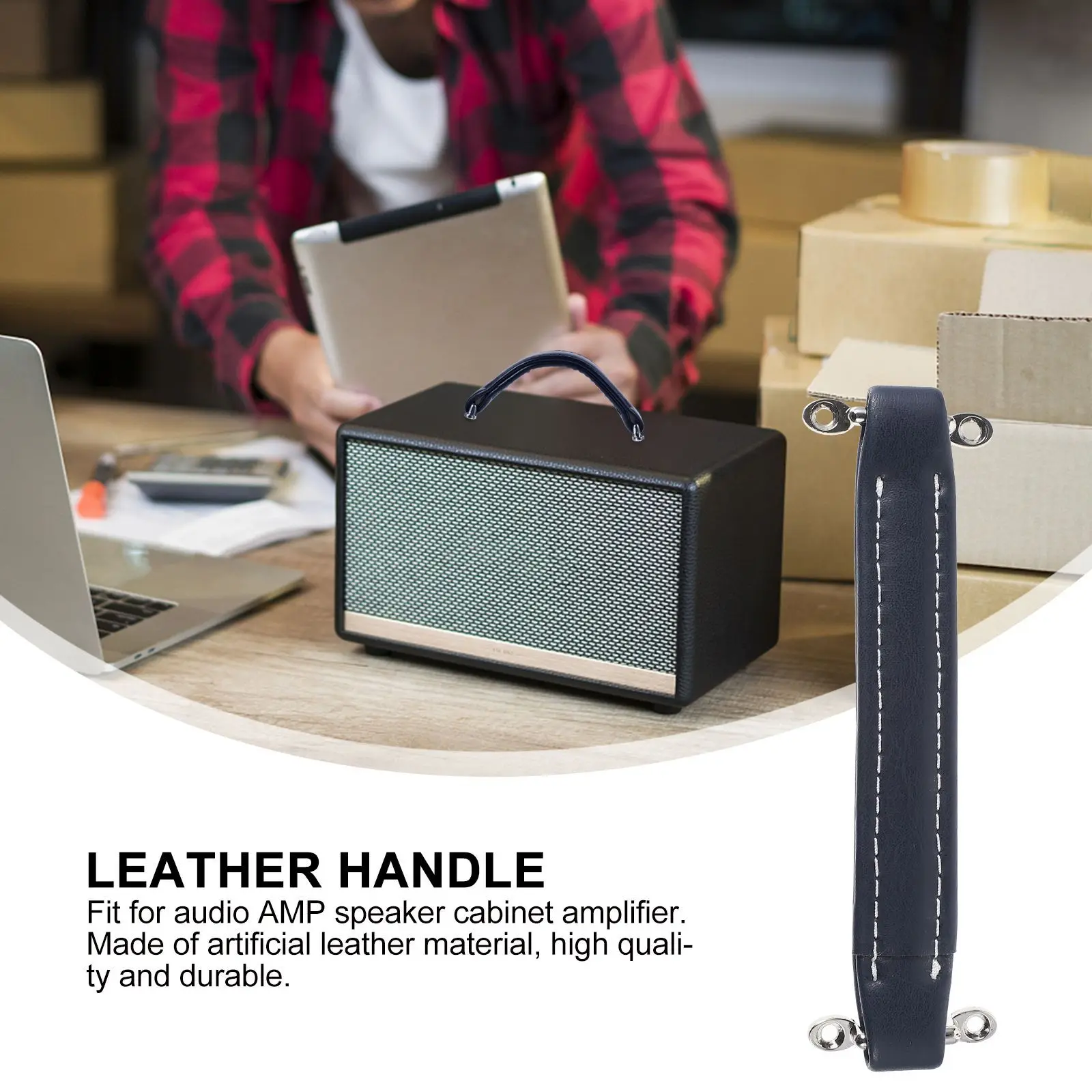 

Amplifier Handle Strap Vintage Style Durable Artificial for Audio Amp Speaker Cabinet Instrument Fittings