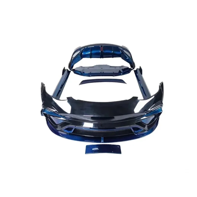 Halb-Kohlefaser Frontstoßstange Heckstoßstange Radkasten Seitenschweller Spoiler für Imp Style Model 3 Karosserie-Kit Model 3