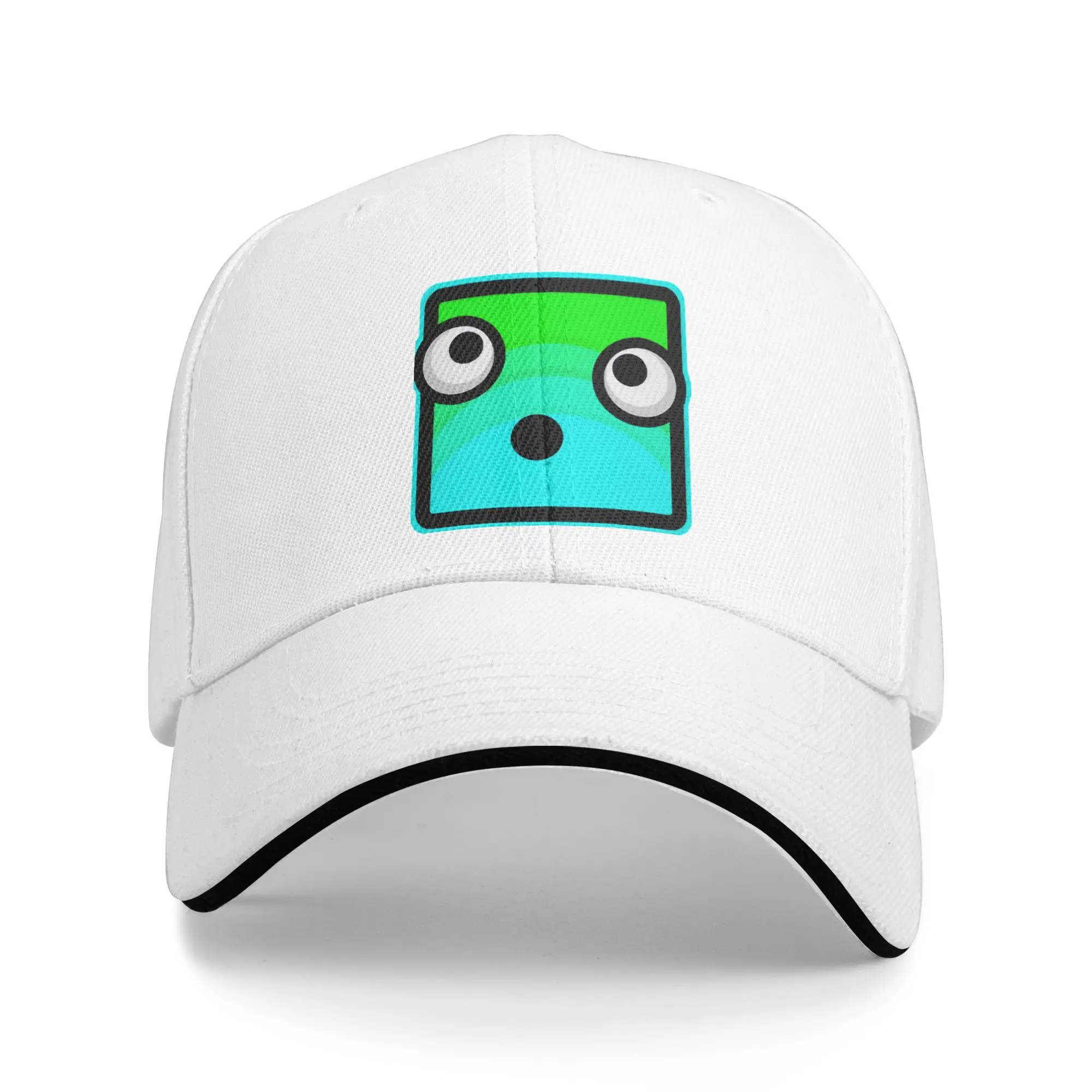 App Fun Games Geometric Dash  Baseball Cap Fashion Geometry Dash Sandwich Caps for Men Women Adjustable Headwear Sport