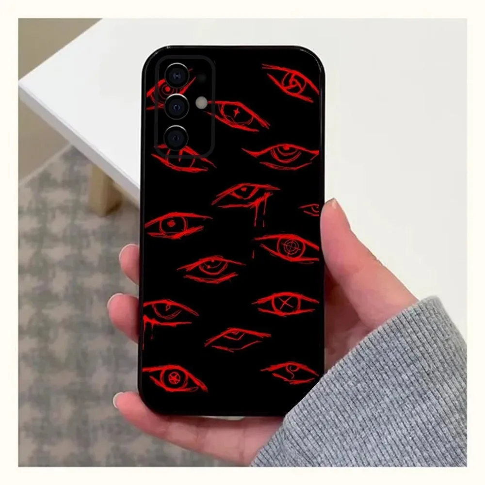 Scary Eyes Art Painting Phone Case For Samsung S24,S21,S22,S23,S30,Ultra,S20,Plus,Fe,Lite,Note,10,9,5G Black Soft Cover