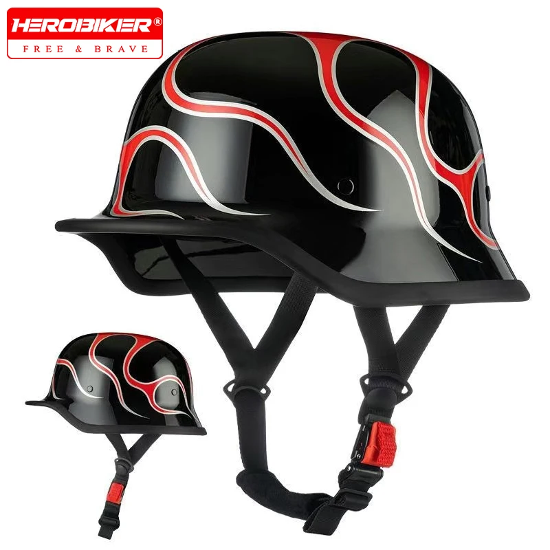 

Motorcycle Open Face Helmet Motorcycle Retro Safety Helmet Summer Motorbike Half Face Helmet Vintage Motor Helmets