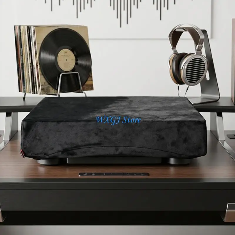37JE Attach Fit Protect Breathable Material Soft Record Player Cover for Sound Technica AT LP70XBT Player