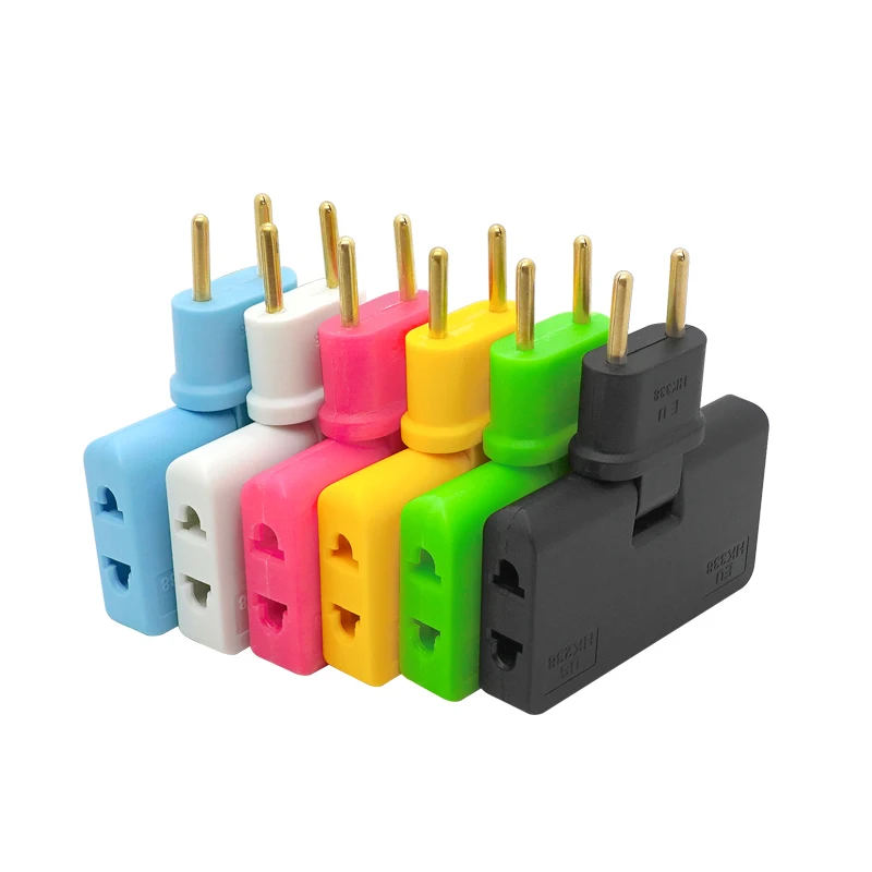 180 ultra-thin rotating European standard socket converter one turn three or two round feet flat feet conversion plug