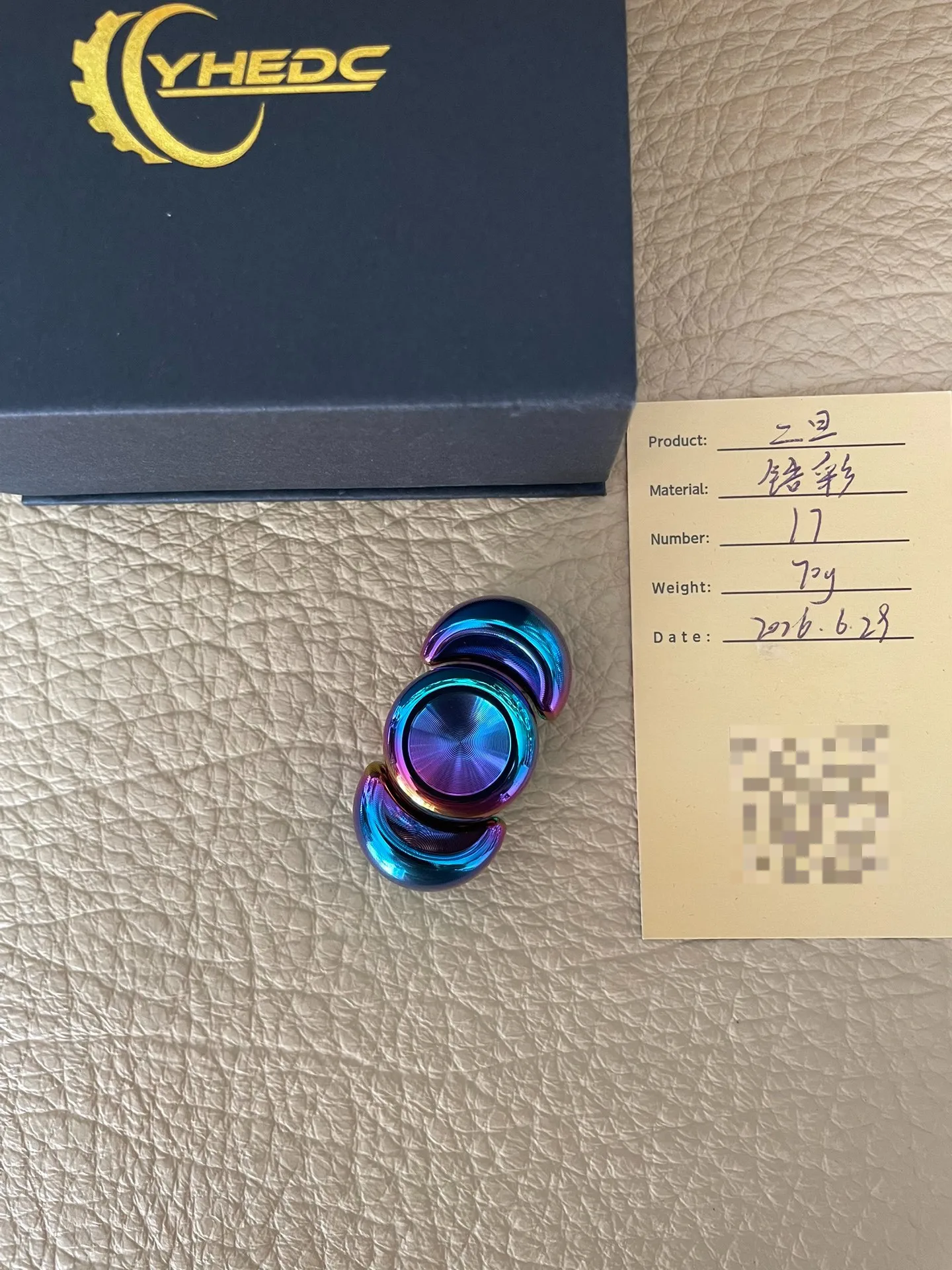 Used EDC YHEDC Produced By Galaxy Studio, Zirconium Alloy Bright Two-denier Pro Fingertip Gyro