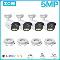 ZOSI C186 2PK/4PK 3K PoE Surveillance Camera Aurora Lux True Color Night Vision Person Vehicle Detection 5MP HD Security IP Cam