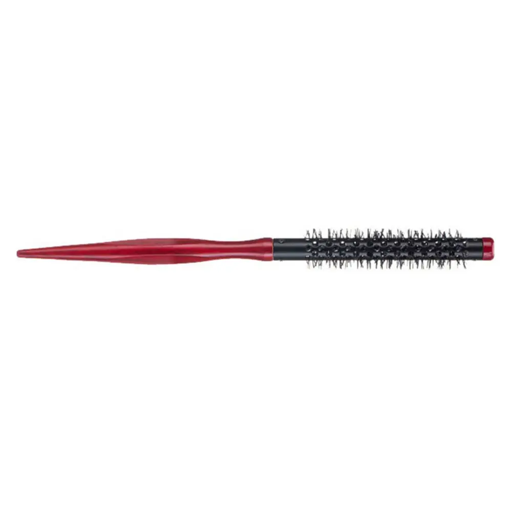 

Nylon Bristle Hair Brush Wooden Handle Round Comb 1.1cm Aluminum Pipe Heat Resistant Scalp Massaging Hair Tool
