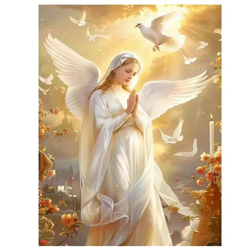 White Dove Angel Wings Diamond Painting New Collection Cross Stitch kits Full Square/Round Mosaic Diamond Embroidery Rhinestone