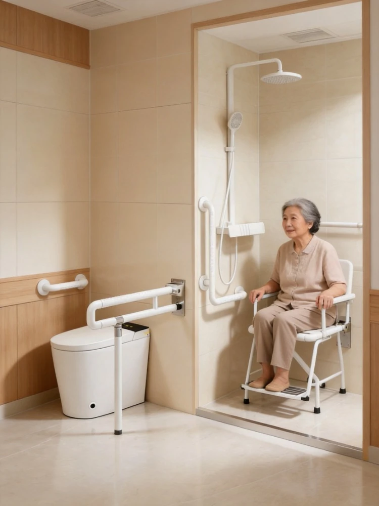 Elderly Bathroom Renovation Kit Barrier-Free Toilet Safety Handrail Grab Bar For Nursing Home Senior Accessibility