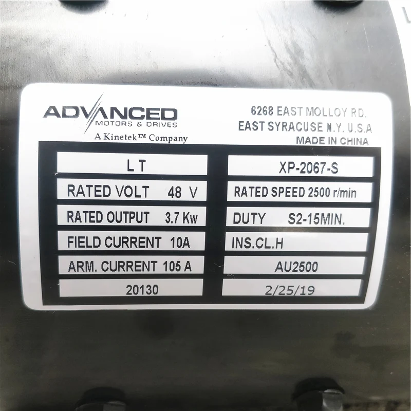 Driving Motor of Club car/LVTONG advanced 6268 east the bus drives the motor LT-XP-2067-S 3.7kw