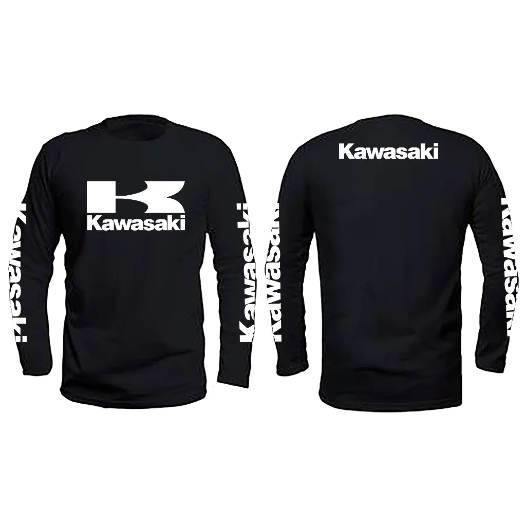 2024 new sports top Kawasaki motorcycle team outdoor men\'s spring and autumn women\'s long sleeved quick drying T-shirt