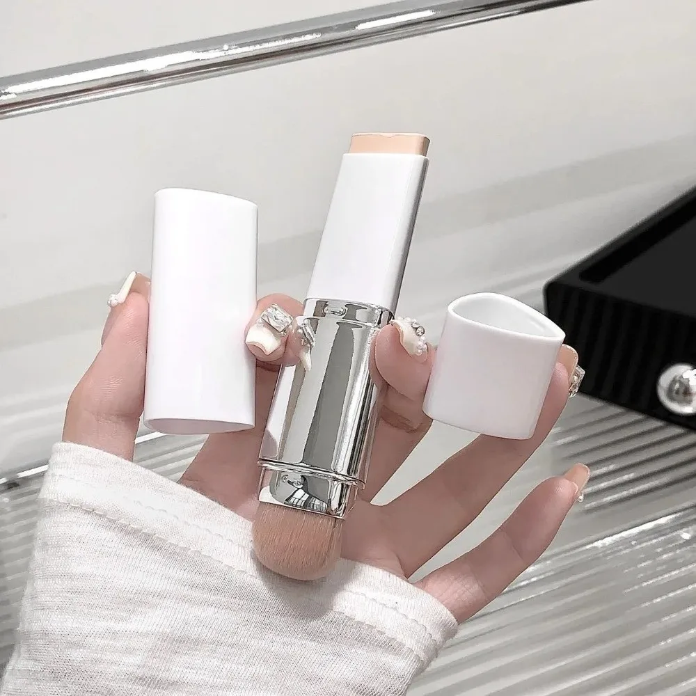 Langlebiger 2-in-1-Grundierungsstift, aufhellende, feuchtigkeitsspendende Grundierungscreme, natürliche Farbe, matte Make-up-Basis, alle Hauttypen