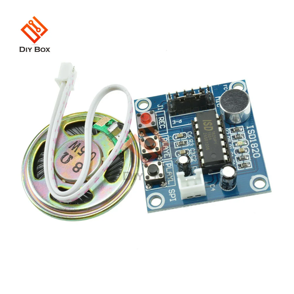 ISD1820 Recording Recorder Module Voice Module the Voice Board Telediphone Module Board with Microphones + Mic Audio Loudspeaker