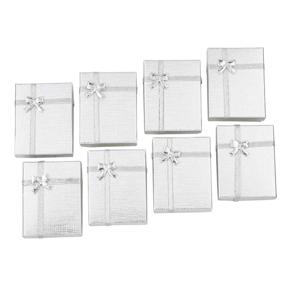 12pcs Rectangle Cardboard Jewellery Gift Box Pendant Case Display For Earring Watch Necklace Bracelet Jewelry Packing Organizer