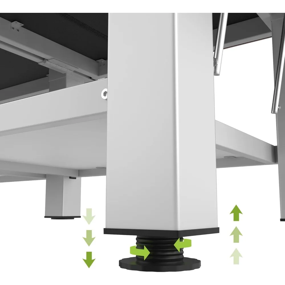 طاولة تدليك ثابتة قابلة للطي بعرض 30.5 بوصة × 75 بوصة مع مسند ظهر ومساحة تخزين لطاولة العلاج